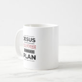 Jezus, koffie en een plan koffiemok (Voorkant links)