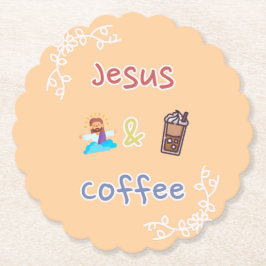 Jezus + Koffie Kartonnen Onderzetters