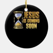 Jezus komt binnenkort aftellen tot Jezus Christus  Keramisch Ornament (Achterkant)