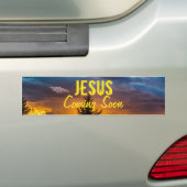 Jezus komt binnenkort bumpersticker (Op auto)