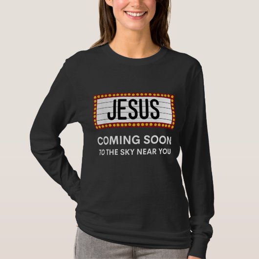 Jezus komt binnenkort Christelijke verkrachtingsbo T-shirt (Voorkant)