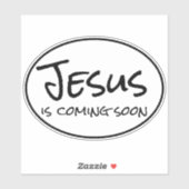 Jezus komt binnenkort op maat gesneden vinylSticke Sticker (Vel)