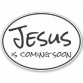Jezus komt binnenkort op maat gesneden vinylSticke Sticker (Voorkant)