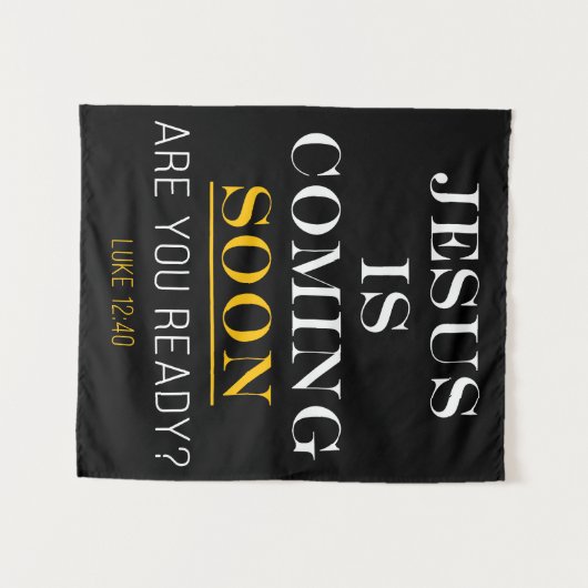 Jezus komt binnenkort - Openbaring 17:14 Christeli Wandkleed (Voorkant (horizontaal))