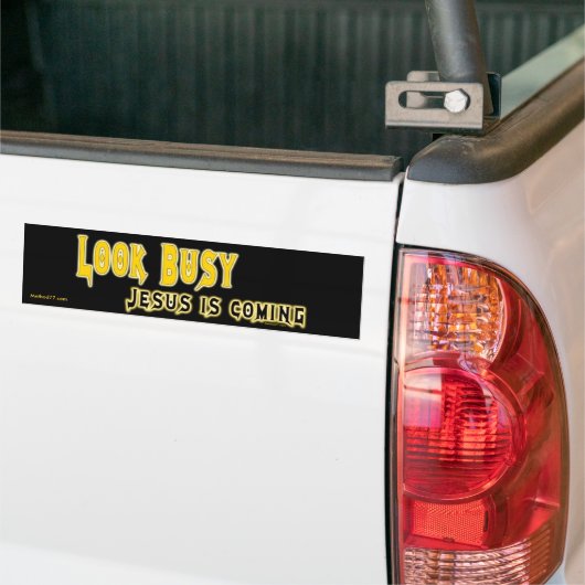 Jezus komt Bumpersticker (Op Truck)