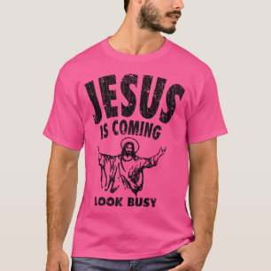 Jezus komt er druk uitzien 1992 t-shirt