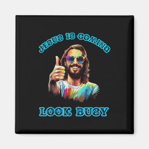 Jezus komt er druk uitzien Grappige das Dye Jesus Magneet