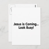 Jezus komt er op uit. briefkaart (Voorkant / Achterkant)