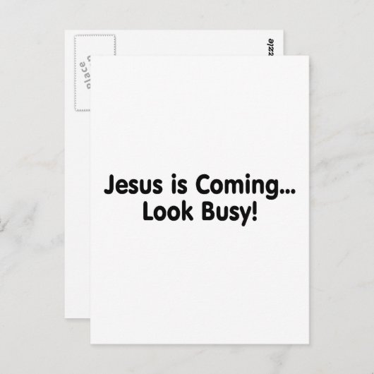 Jezus komt er op uit. briefkaart (Voorkant / Achterkant)