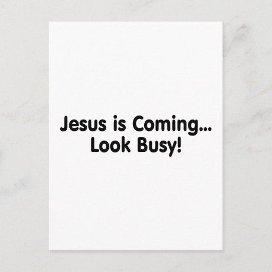 Jezus komt er op uit. briefkaart (Voorkant)