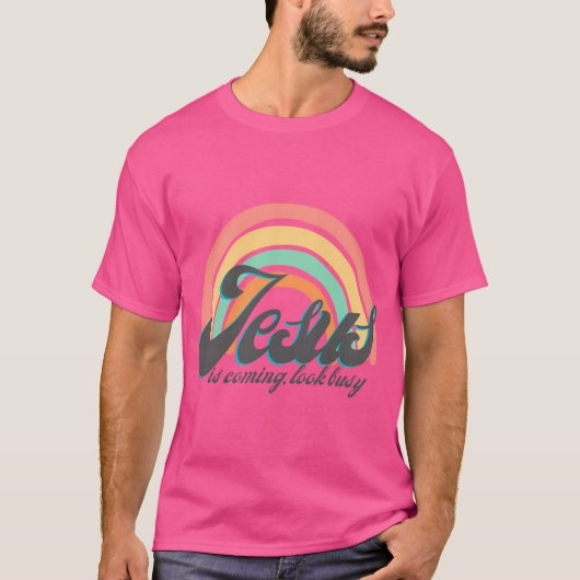 Jezus komt er op uit. t-shirt (Voorkant)