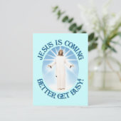 Jezus komt eraan briefkaart (Staand voorkant)