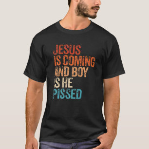 Jezus komt eraan en jongen is dat hij grappige Chr T-shirt