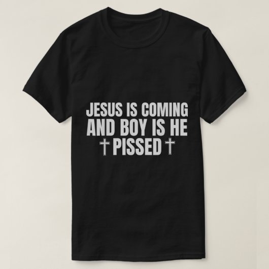 Jezus komt eraan en jongen is dat hij Shirt heeft  (Design voorkant)