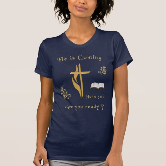 Jezus komt eraan t-shirt (Voorkant)