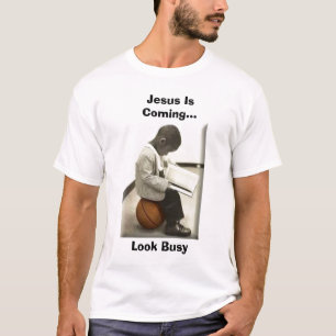 Jezus komt...kijk bezig t-shirt