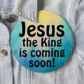 Jezus komt ronde button 6,0 cm (In situ)
