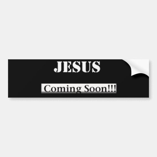 Jezus komt snel! bumpersticker (Voorkant)