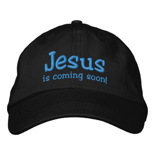Jezus komt snel! geborduurde pet (Voorkant)