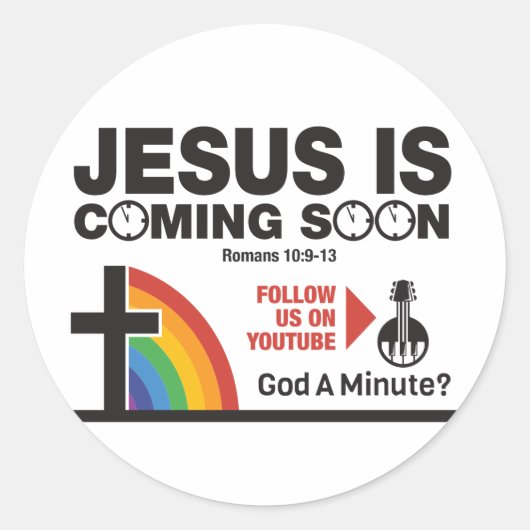 Jezus komt snel rond Stickers 20 per vel (Voorkant)