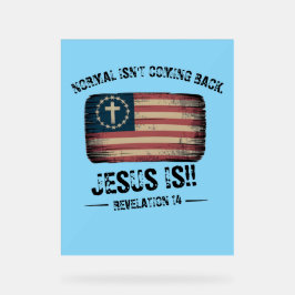 Jezus komt terug acryl bord