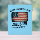 Jezus komt terug acryl bord (Neutraal)