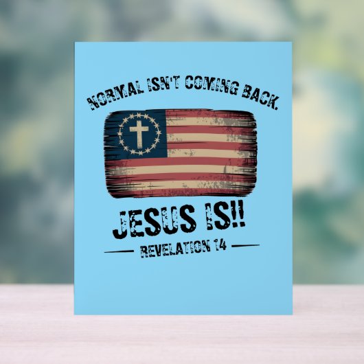 Jezus komt terug acryl bord (Neutraal)