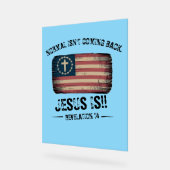 Jezus komt terug acryl bord (Hoek)