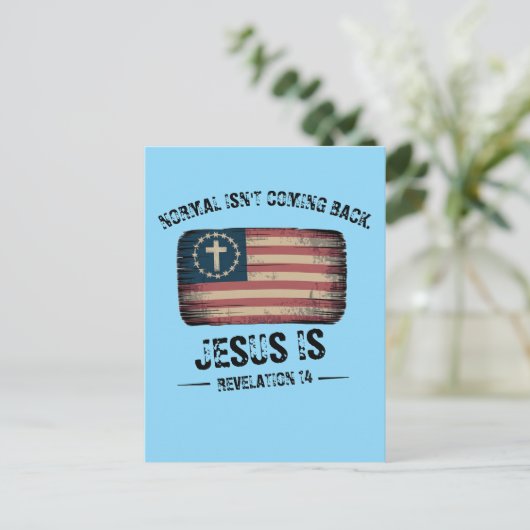 Jezus komt terug briefkaart (Staand voorkant)