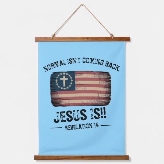 Jezus komt terug hangend wandkleed (Voorkant)