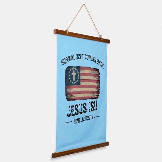 Jezus komt terug hangend wandkleed (Gebogen)