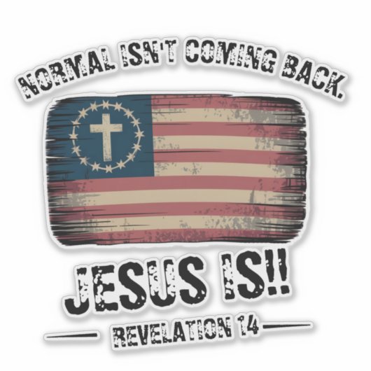 Jezus komt terug sticker (Voorkant)