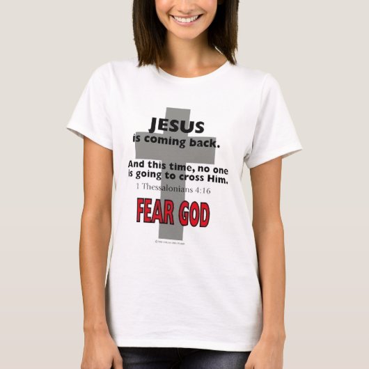 Jezus komt terug t-shirt (Voorkant)
