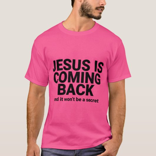 Jezus komt terug t-shirt (Voorkant)