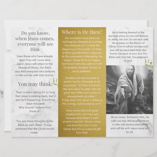 Jezus komt terug uit het ENGELSE evangelkanaal (Achterkant)