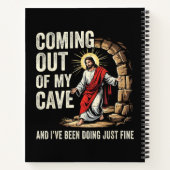 Jezus komt uit mijn grot notitieboek (Achterkant)