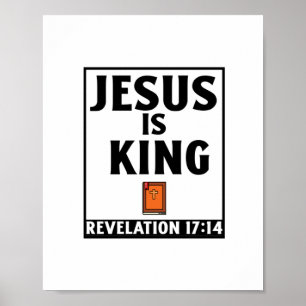 Jezus koning Christelijk geloof tweetalige quo Poster