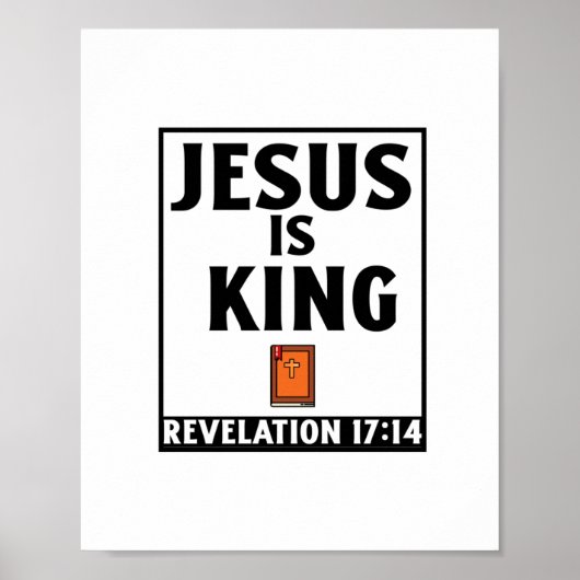 Jezus koning Christelijk geloof tweetalige quo Poster (Voorkant)