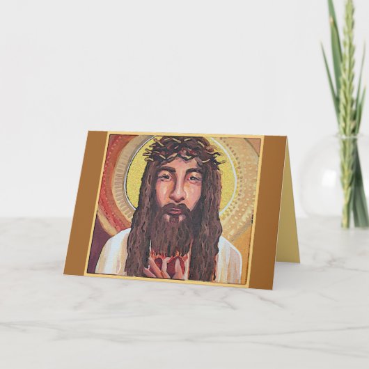 Jezus Koning van de Liefde Feestdagen Kaart (Voorkant)
