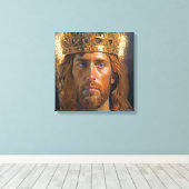 Jezus koning van Kings Canvas Afdruk (Insitu (Houten vloer))
