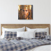 Jezus koning van Kings Canvas Afdruk (Insitu (Slaapkamer))