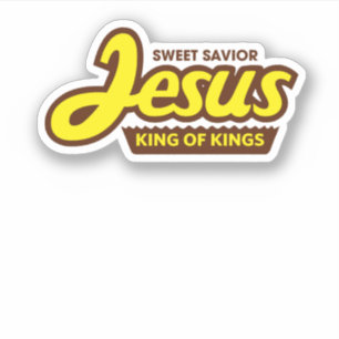 Jezus koning van Koningen voor Christelijke Jezus  Sticker
