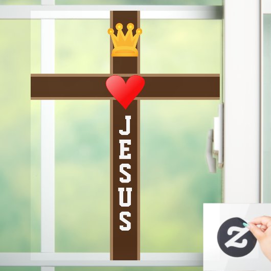 Jezus Koning van Liefde Raamsticker (Huis)