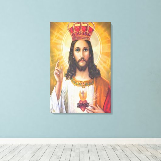 Jezus Koning verpakt Canvas (Insitu (Houten vloer))