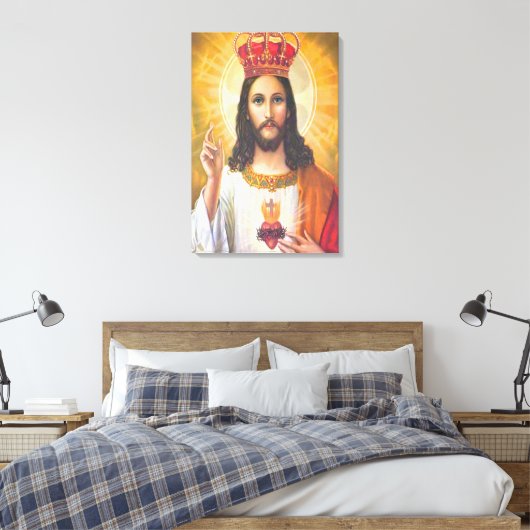 Jezus Koning verpakt Canvas (Insitu (Slaapkamer))