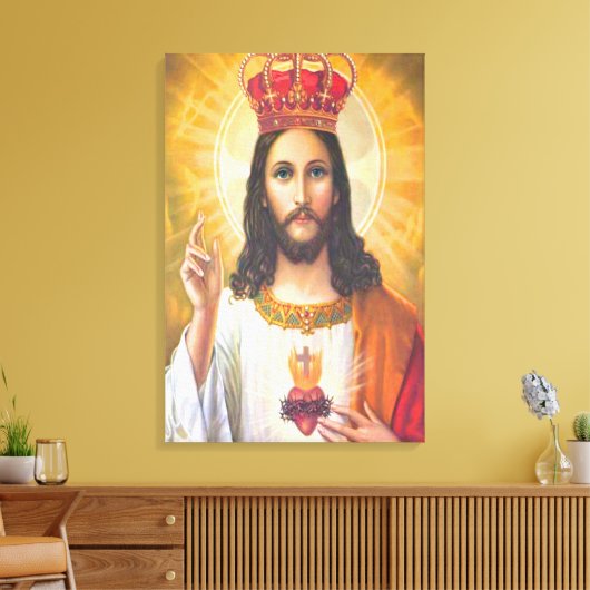 Jezus Koning verpakt Canvas (Insitu (Woonkamer))