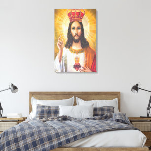 Jezus Koning verpakt Canvas Afdruk