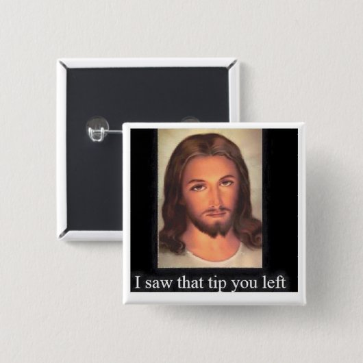 Jezus krijgt 20% vierkante button 5,1 cm (Voorkant /achterkant)