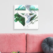 Jezus Kruis Bijbel Verse Geloof Canvas Print (Insitu (Woonkamer))