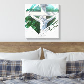 Jezus Kruis Bijbel Verse Geloof Canvas Print (Insitu (Slaapkamer))
